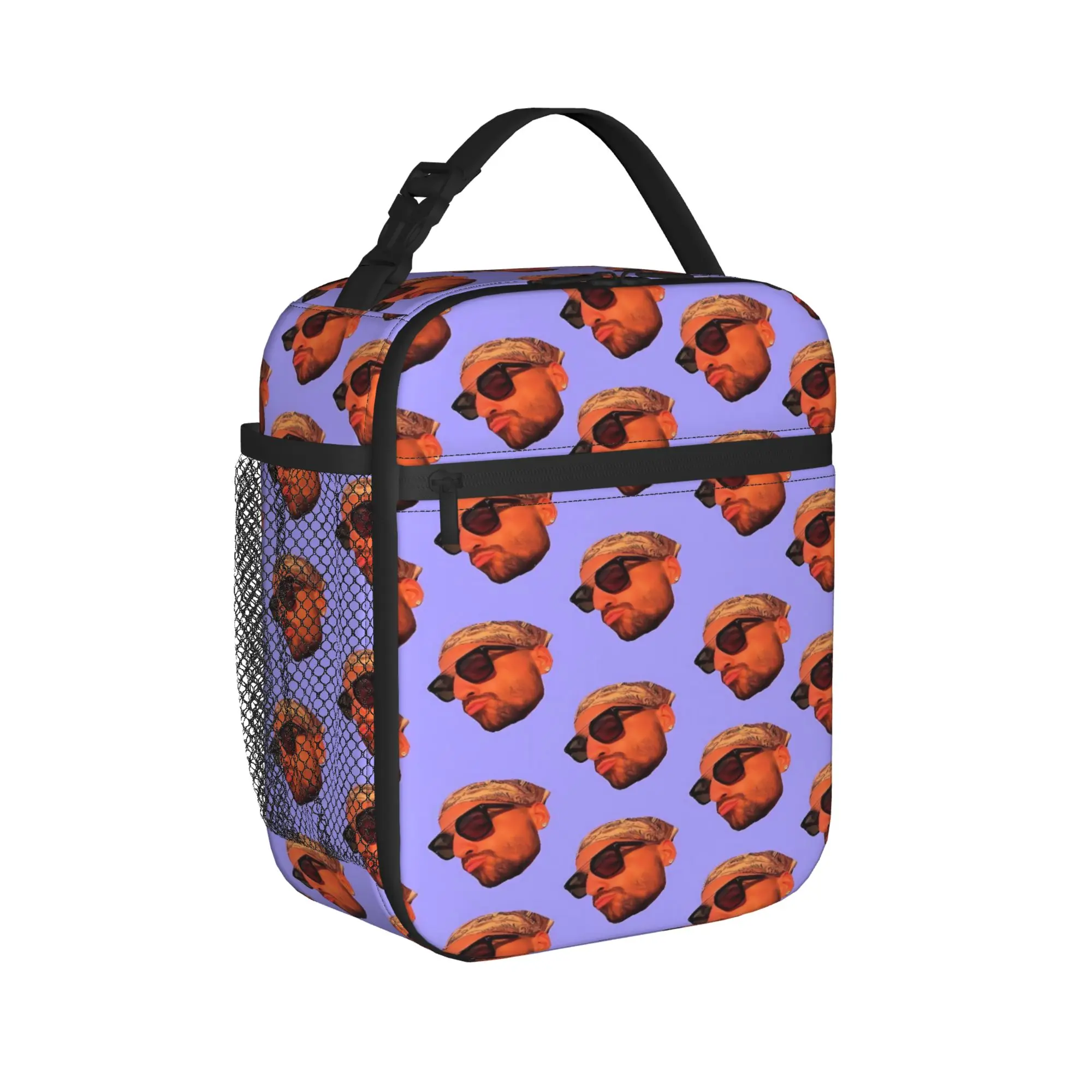 Maluma Rapper Lunch Bag  Leisure Lunch Box For Men School Portable Zipper Cooler Bag Waterproof Designer Thermal Tote Handbags