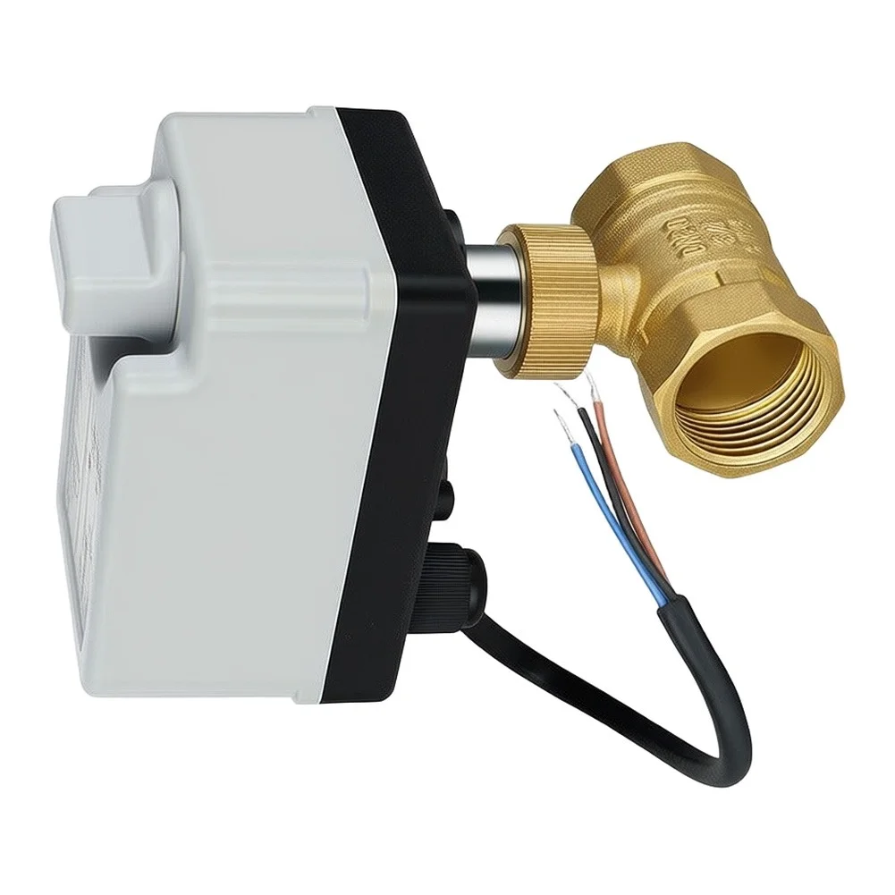 3-Wire AC220V DC12V Motorized Ball Valve Brass Construction Manual Override Capability IP67 Rated for Industrial Settings