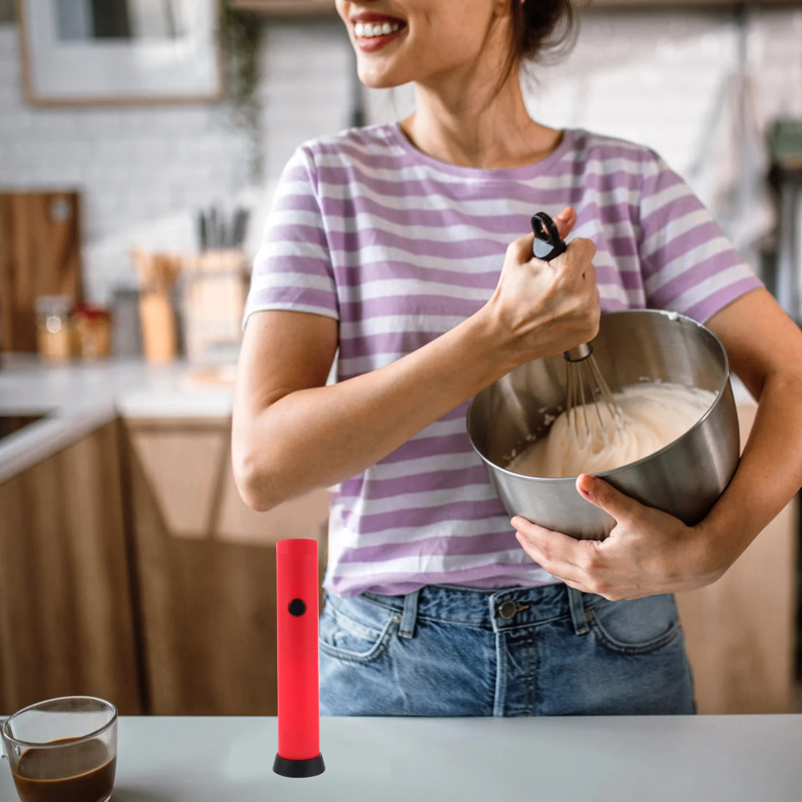 

Electric Milk Frother Handheld Automatic Foam Maker For Coffee Latte Art Egg Cream Mixing Kitchen Baking Tool Portable