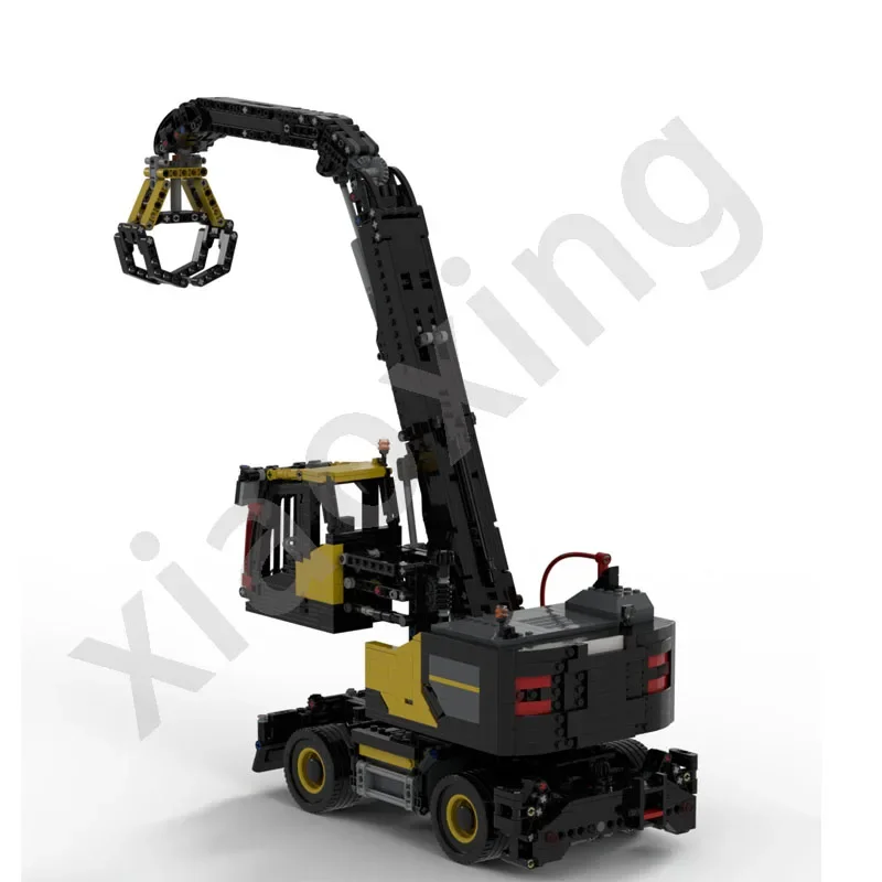 MOC-116185 New RC Model of Material Handling Wheeled Excavator Building Block Model 2120 Parts Children's Birthday Toy Gift