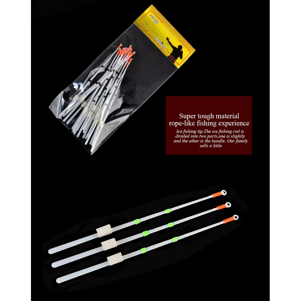 

Ultra Soft Ice Fishing Rod Tips For Anglers 20pcs Set Random Color Plastic 10×5×3cm Ultra-Sensitive Flexibility -Durable Build