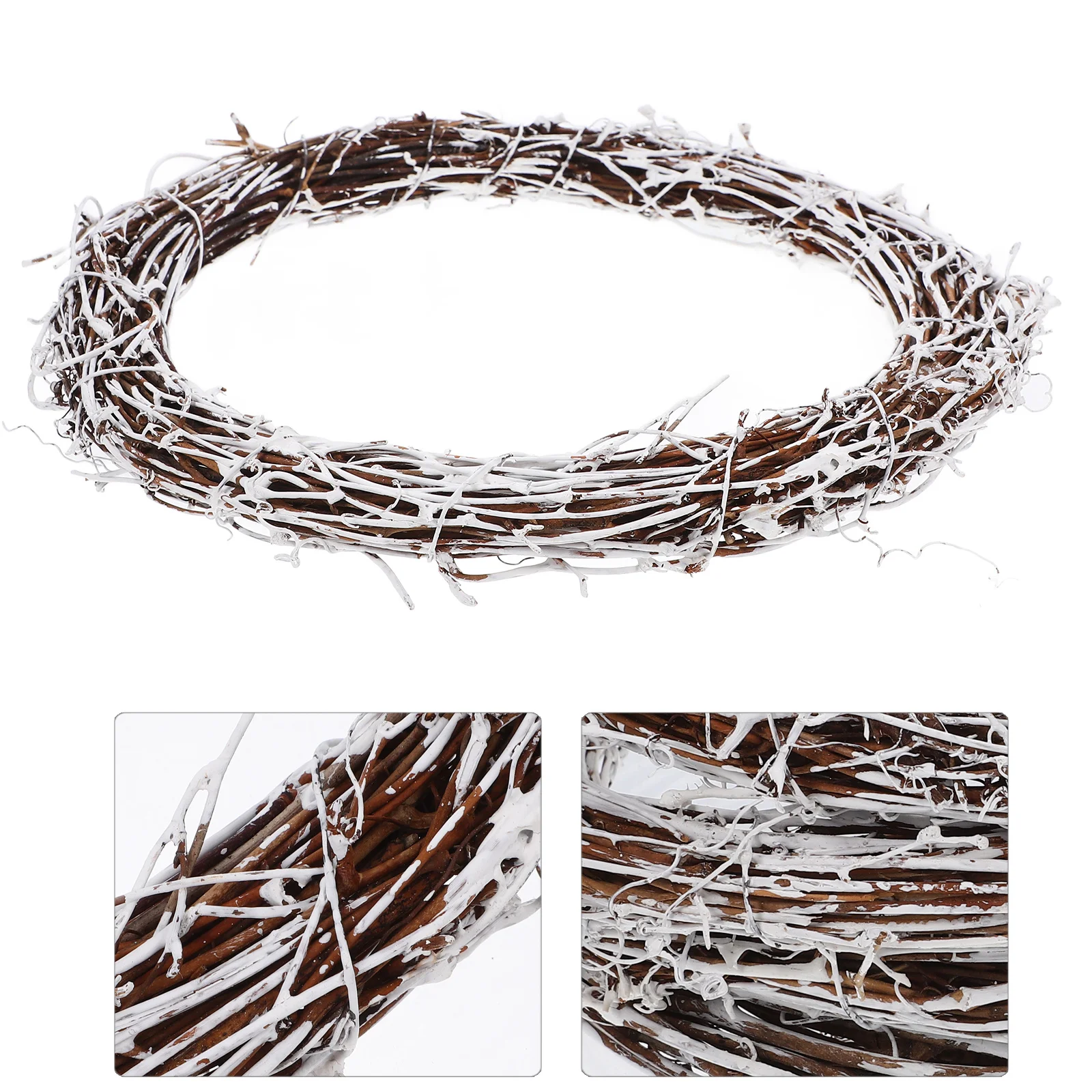 

4Pcs DIY Rattan Wreath Frame Rustic Wreath Ring Simple Design Family Crafting Material DIY Rattan Ring Wreaths for Crafts