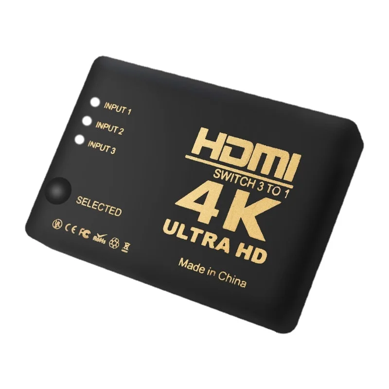 

Factory Direct HDMI Switcher - 3 Input 1 Output 4K*2K HDMI 3x1 Switch with Remote Control - Version 1.4