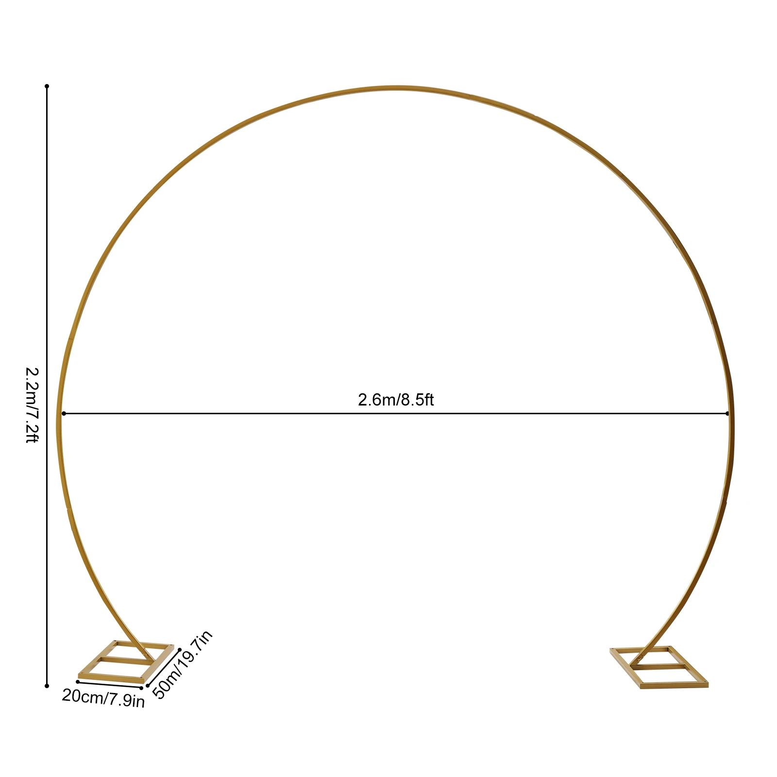 260cm Wedding Circle Arch Frame Flower Balloon Deco Round Archway Backdrop Stand Garden Flower Display Frame Wedding Party