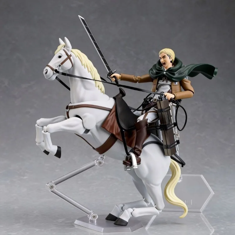 figurine-articulee-de-collection-erwin-smith-commandant-d'attack-on-titan-a-cheval-modele-decoratif-de-bureau