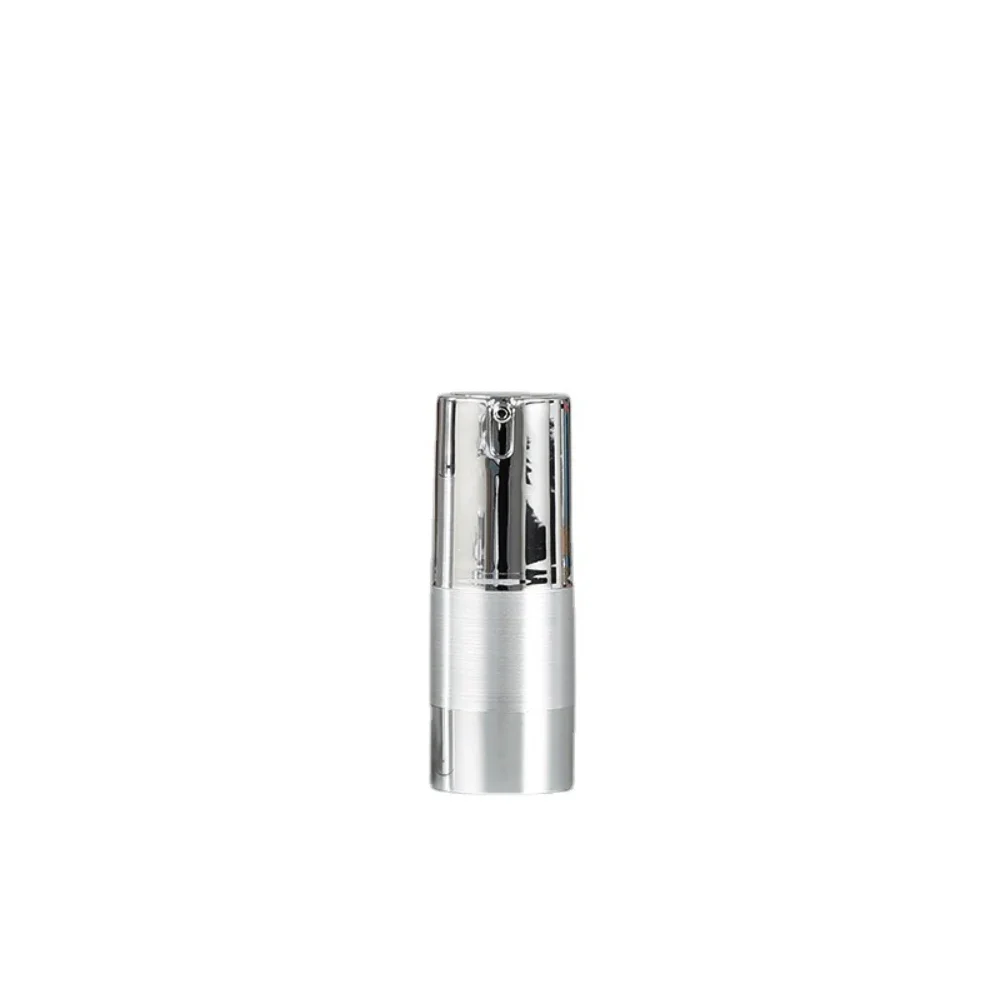 15/30/50ml Silver Lotion Bottle Empty Vacuum Pump Bottles Portable Facial Cream Airless Bottle Cosmetics Spray Refillable Bottle image 3