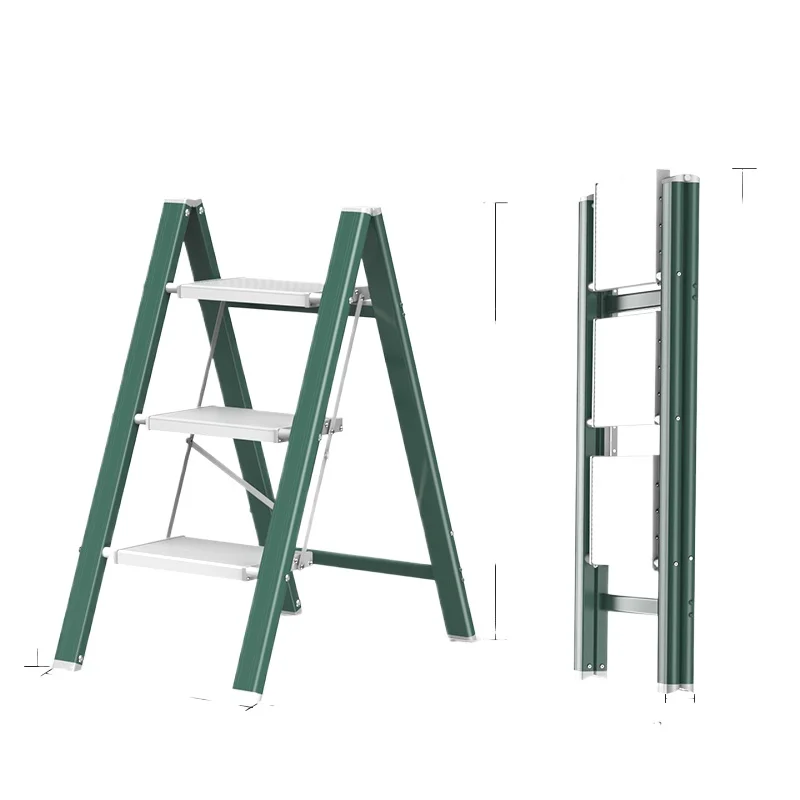 

Многофункциональная складная телескопическая лестница, безопасная утолщенная лестница в елочку из алюминиевого сплава, трехступенчатая лестница