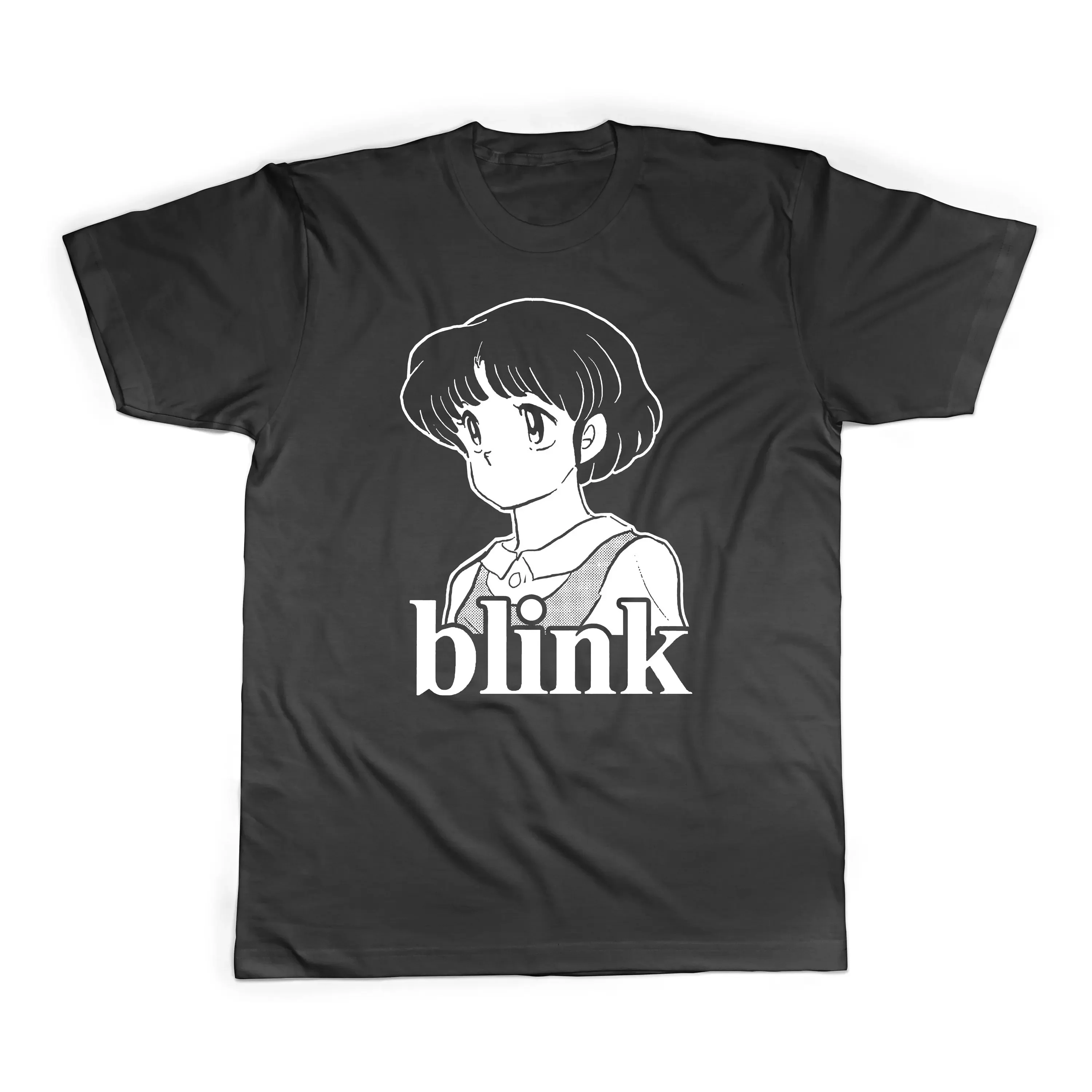 Blink pré-182 ranma 1/2 Anime Camisa Vintage Band Merch Blink 182