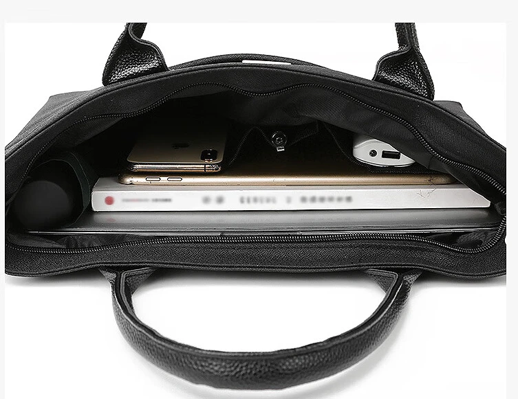 Black Business Briefcase - Office File Bag Customizable SIMOER SL-526