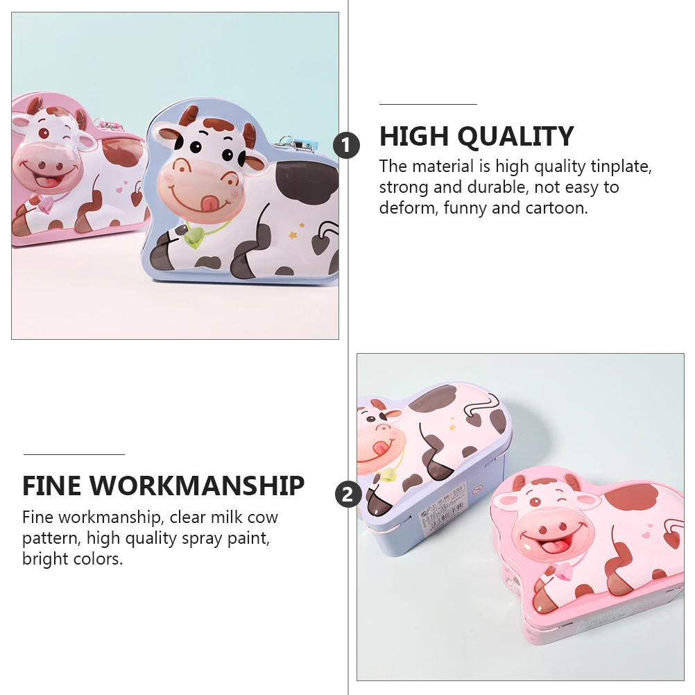1pc Milch Kuh Sparschwein Weißblech Spardose Große Kapazität Münze Lagerung Kinder Sparen Jar Kinder Geschenk Dekorative Zinn spardose