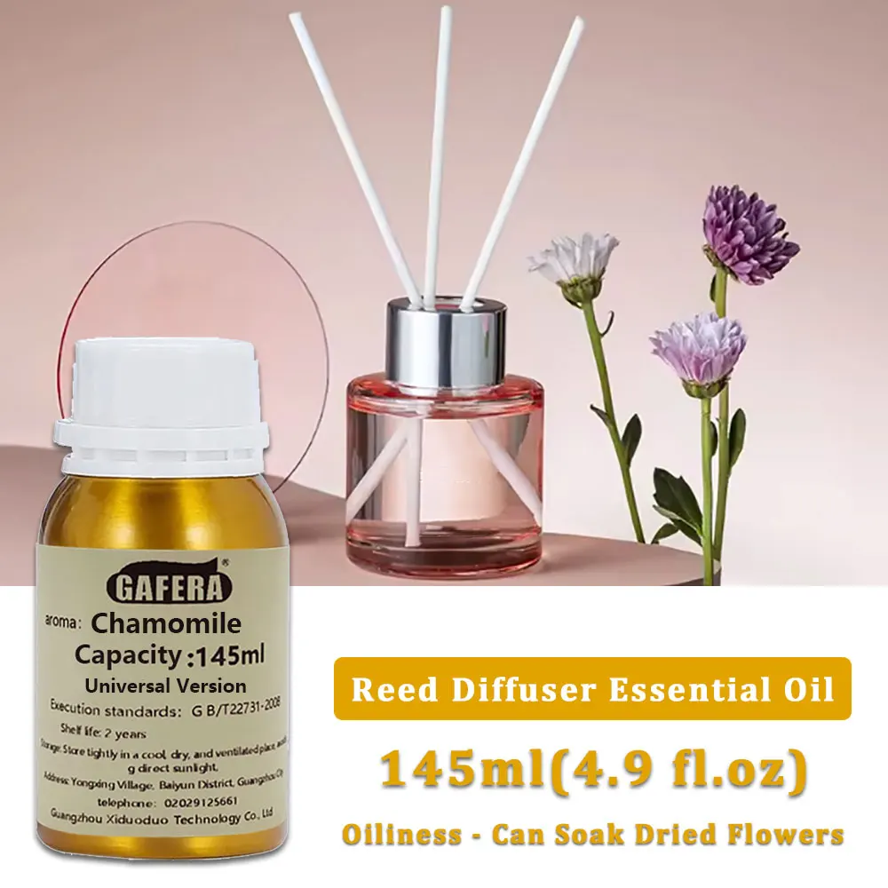 GAFERA 145ml(4.9 fl.oz) Chamomile/Hilton Essential Oil - For Reed Diffuser & Flameless Aromatherapy Diffuser Replenish Aroma Oil