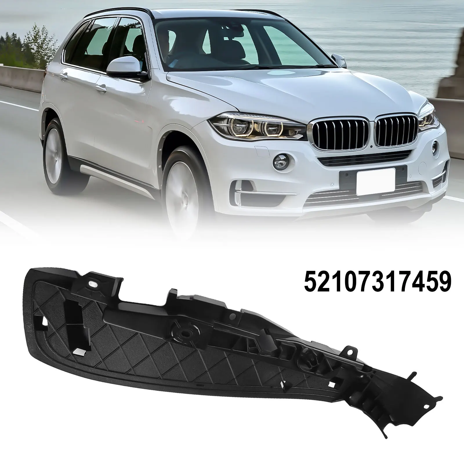 Fits For BMW 5\\\\\\\\\\\\\\\' F07 GT LCI Auto Parts Track Rail Cover 52107317459 Black Car Accessories Plastic Tool Waterproof