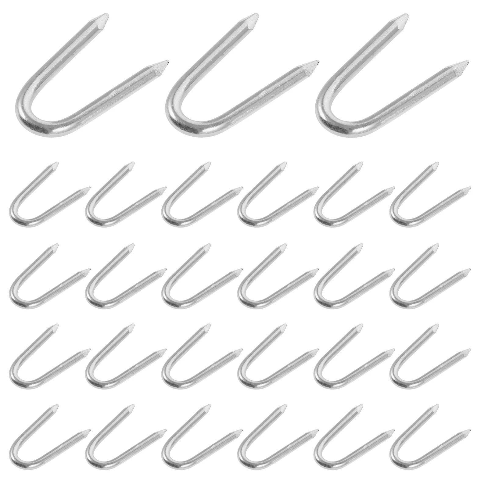 50 Pcs Iron Nail Wire Mesh Fixing U-shaped Chicken Fencing Multi-function Fences Staples Garden U-nail For Tool Stakes