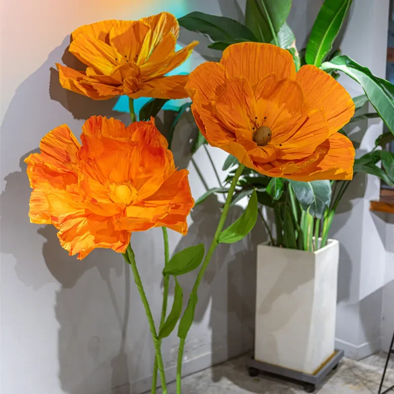 Handmade 3D Paper Flower Wedding Road Lead Decoration Outdoor Mall Window Display Festival Arrangement Finished Product for