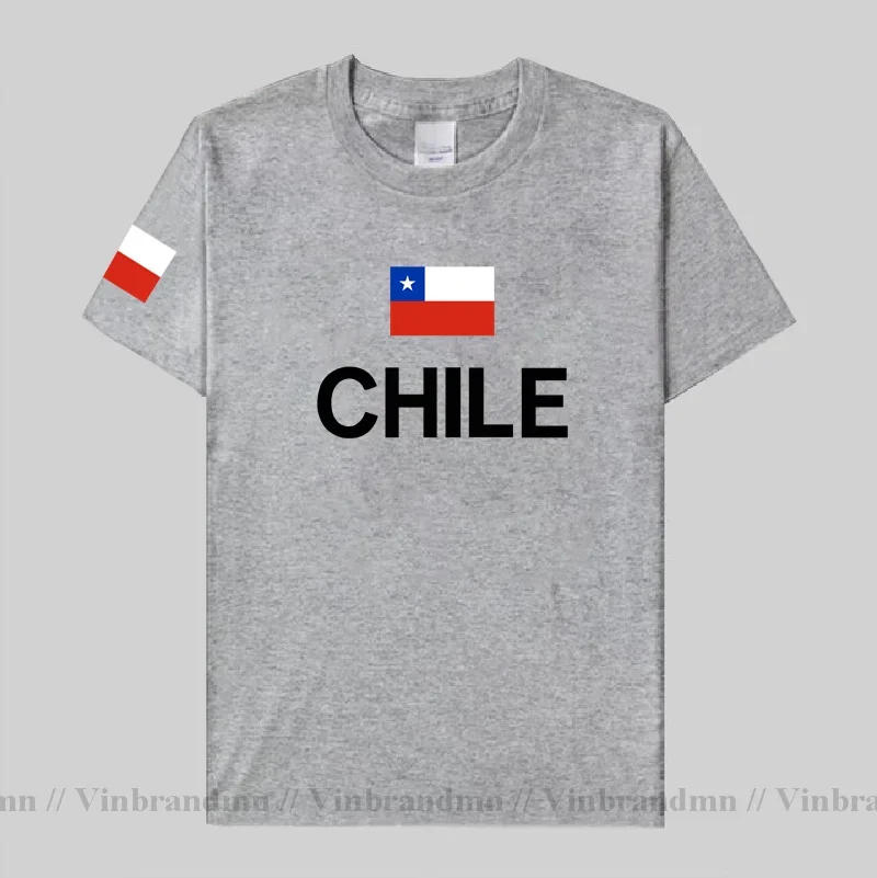 Chile Men T shirt Chilean Cool Jersey CL Nation Team 100% Cotton T-shirt Meeting Fitness Clothes Sporting Tops Tees Country Flag