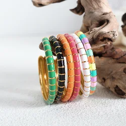 Bohemian Macaron Color Bracelet For Women Popular Personalized Design Stainless Steel Jewelry Couples Gifts Choice Offers