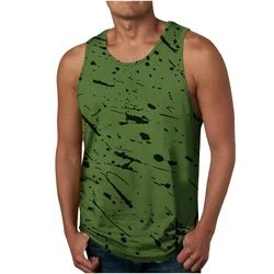 Simple Ink Dot Graphic Tank Tops For Men Fashion Summer Sleeveless 3D Printed Undershirts Tank Casual Oversized Kids Vest Tops