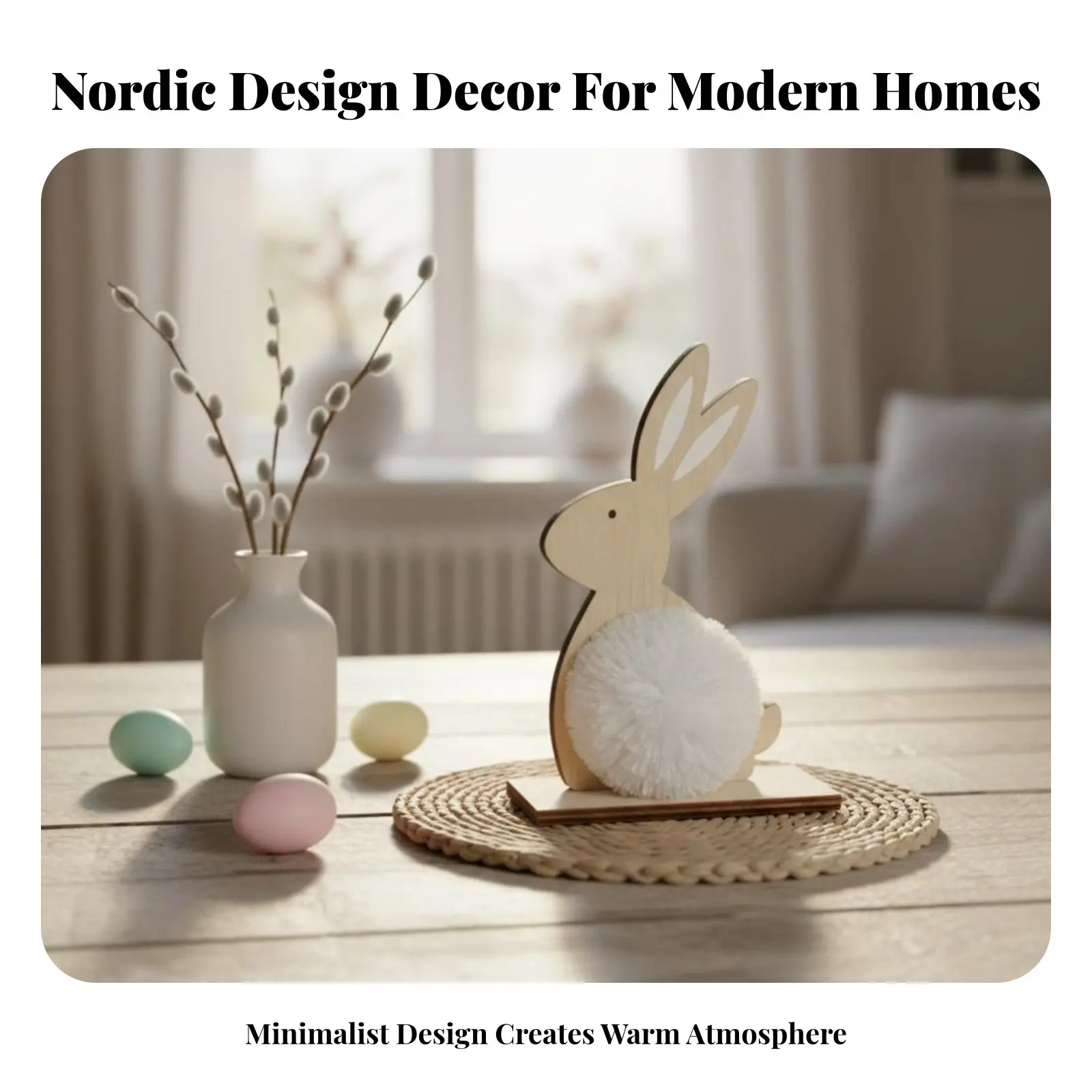 

Easter hare Figurine Nordic design Easter hare outline Cut seasonal Decor for Families, Kids, Desktop, Living Room, Home