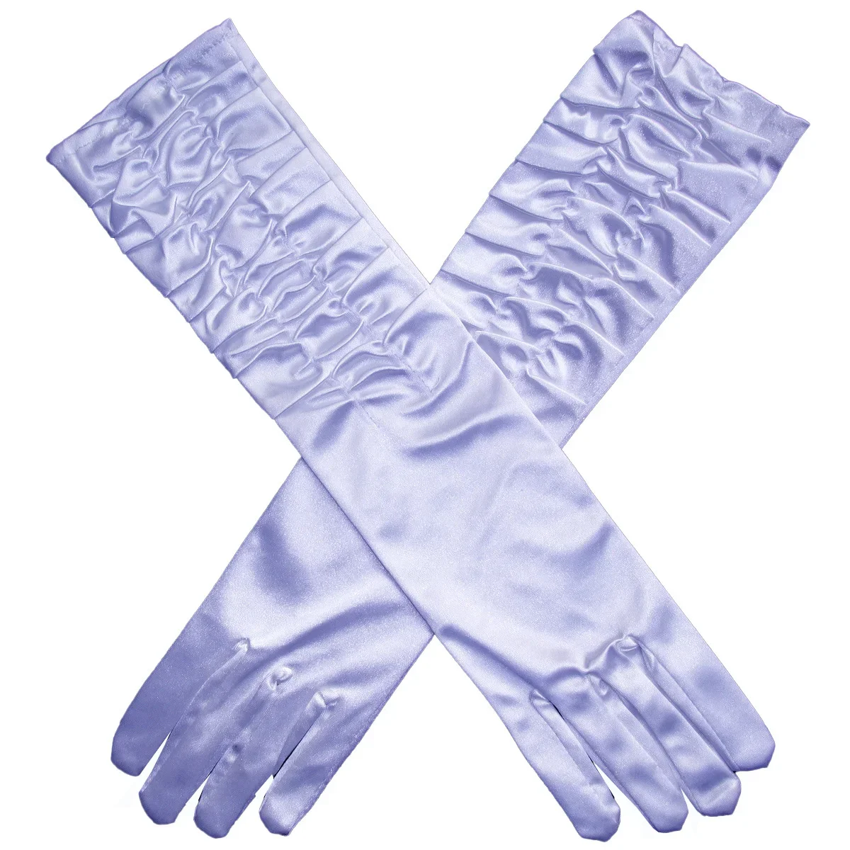 قفازات الكوع للنساء، قفازات طويلة من الساتان لحفلات الأوبرا قابلة للتمدد للبالغين، طول الكوع