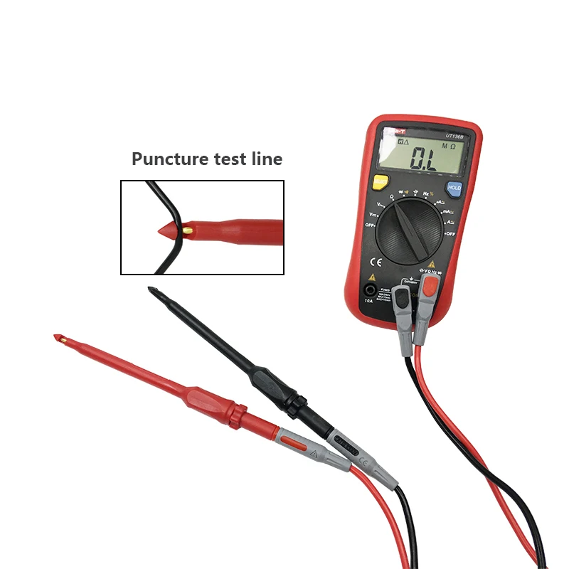 Multimeter Needle Probe Tip Wire 4Mm Banana Plug Carbon Steel Gilding Safe And Nondestructive Puncture