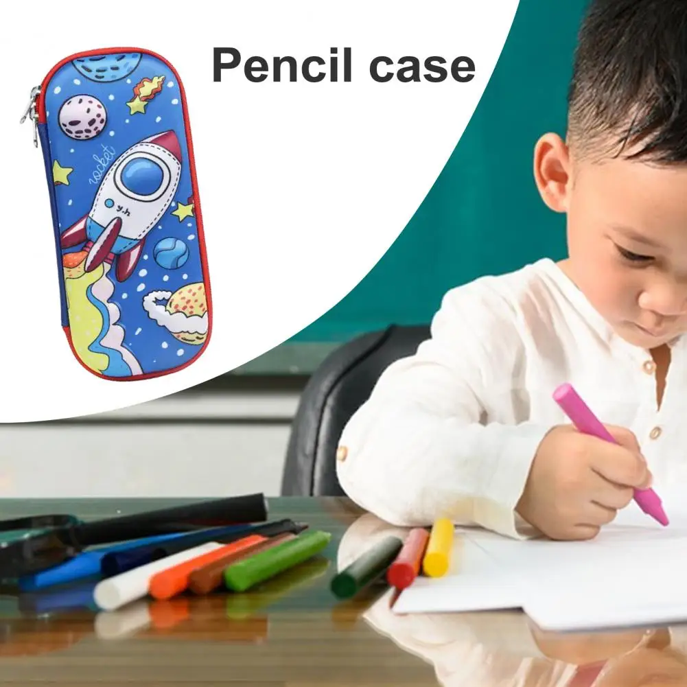 Милый карандаш, организованная Канцелярия, вместительная коробка, мультяшный динозавр, астронавт, карандаш, фотоорганайзер для студентов