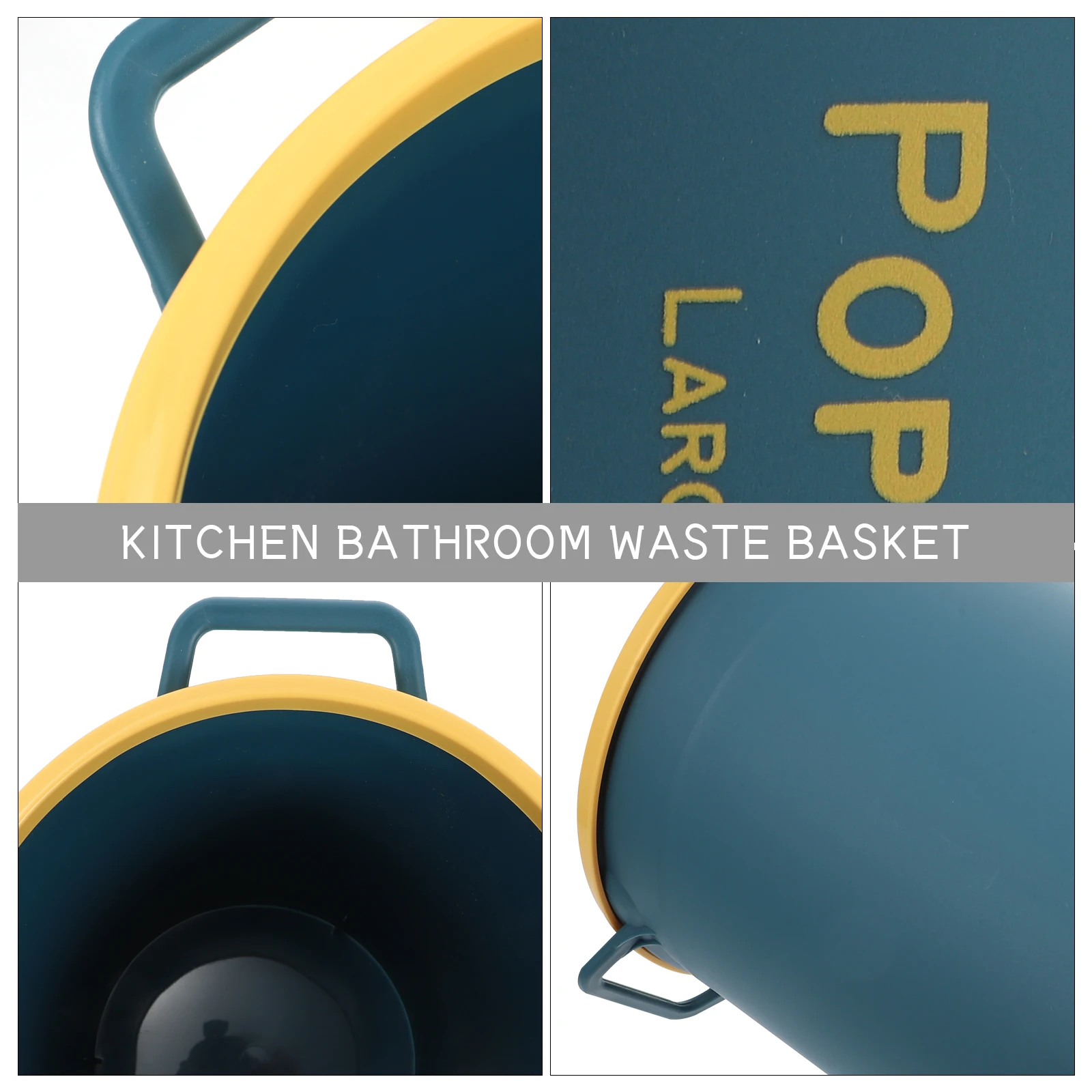 

1pc Round Garbage Can Simple Trash Bin Household Bathroom Kitchen Waste Container Easy Clean Eco-Friendly Storage Bucket