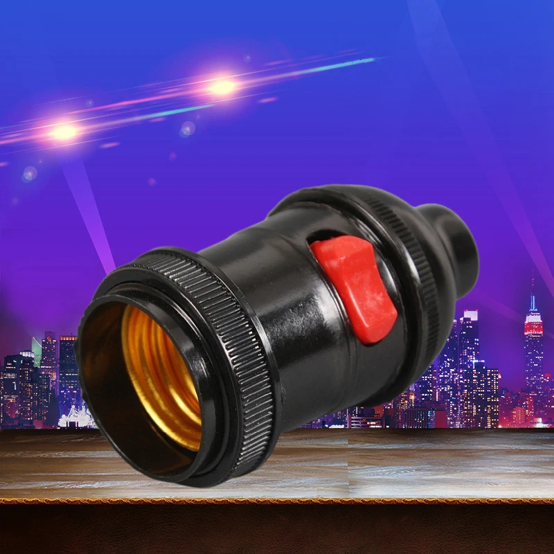 

НОВЫЙ Патрон для лампы E27 из бакелита, пластиковый, винтажный, для светодиодных ламп, для спальни и офиса