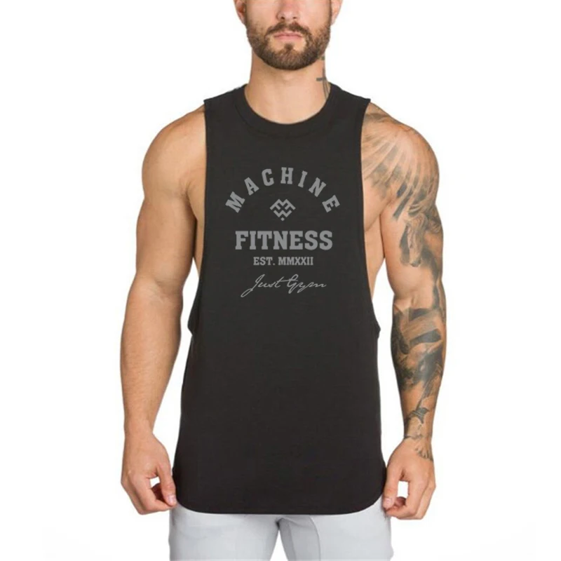 

Sports Casual Vest Men's Loose Breathable Muscle Short-sleeved Fitness T-shirt Jogging Moisture-absorbing Sweat Shirt