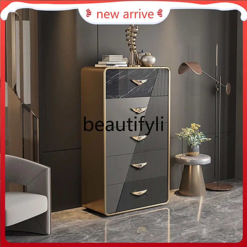 

D2520 Light luxury chest of drawers Modern simple wall cabinet Minimalist multi-functional storage locker