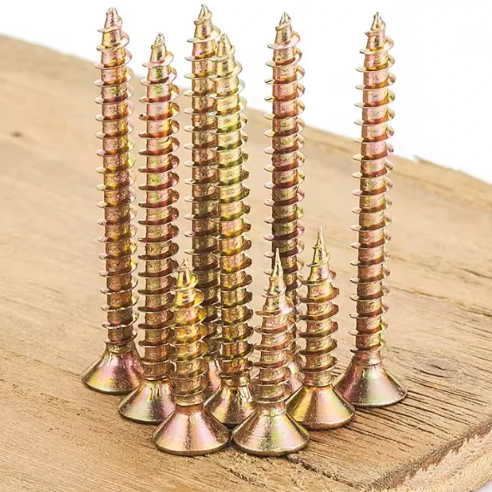 

1530pcs Cross Countersunk Wood Screws M3.5 Construction Screws Zinc Plated Self Tapping Wood Screws for Cabinet Fiberboard