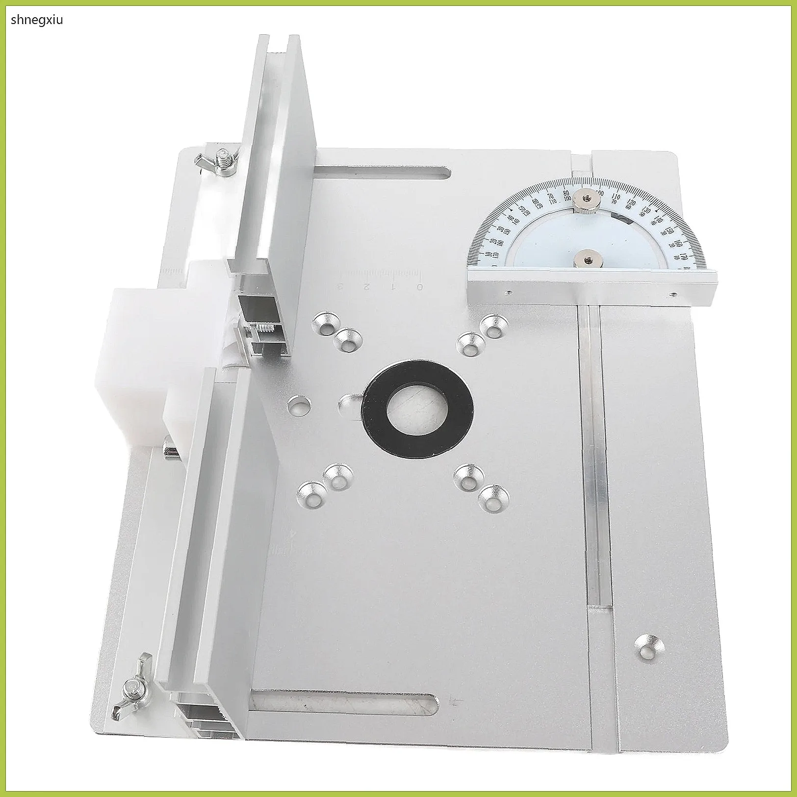 Aluminum Alloy Router Table Insert Plate, Wood Milling Flip Board & Engraving Auxiliary Tool