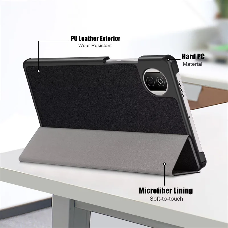Dreifach Faltbare Hülle für Honor Pad X7 8,7 Zoll mit Auto-Wach-/Schlaf-Funktion Stoßfeste Lederhülle für Huawei/Honor – Detail 4