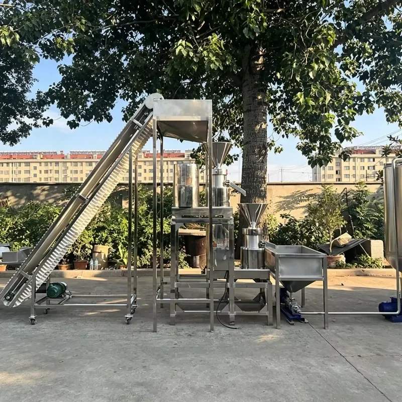 Automatic Industrial Groundnut Butter Paste Grinding Line 1500kg Capacity 15kW Continuous Peanut Spread Processing Machine