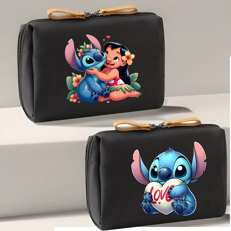 Disney Stitch Cosmetic Storage Bag for Women Makeup Bags Anime Multi-functional Female Organizer Case Washing Pouch Tote Bags