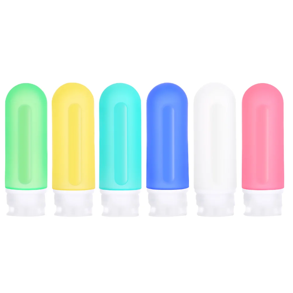 

6 Pcs Lip Gloss Silica Gel Bottle Travel Squeeze Bottles Clear Pump Dispenser Head: Plastic Containers Empty