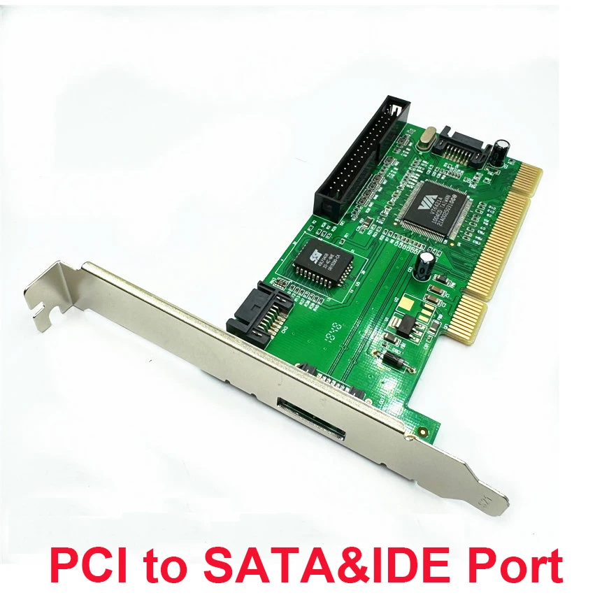 VIA6421 PCI to SATA PATA Hard Disk Converter Adapter PCI to IDE Extend Card for Desktop PC RAID Dual Channel ATA Array Card