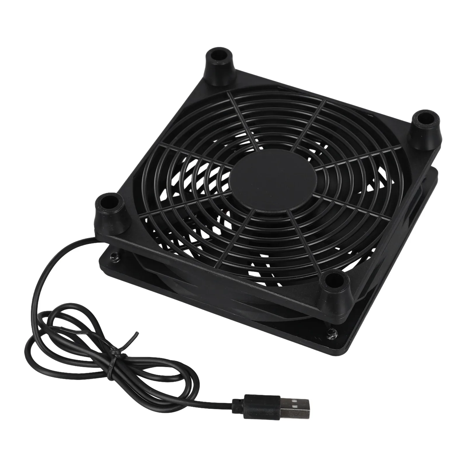 5V USB Powered Fan 120mm USB Router Fan For Home Office 100CFM Airflow 27dB Noise Level 5V USB Power 80cm Cable Length