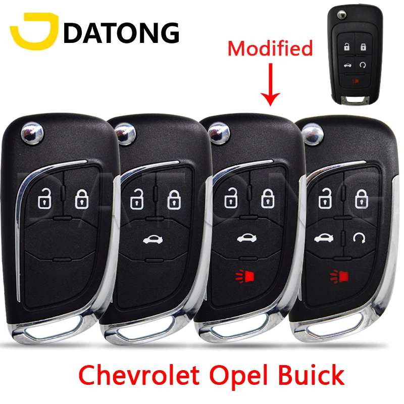 Datong World Car Remote Key Shell Case For Chevrolet Cruze Malibu Camaro Buick Opel Astra Vauxhall Insignia Upgrade Flip Cover