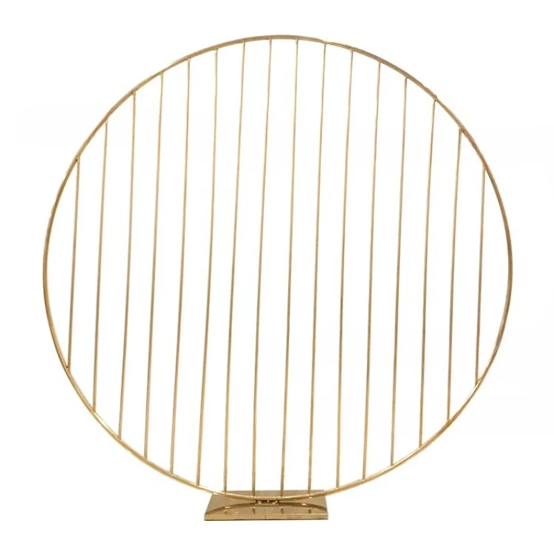 Wedding stainless steel background frame Round background plate Wedding props Decoration supplies