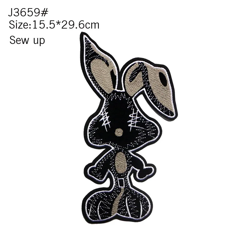 Mode Mignon Serviette Tissu Broderie Couture Dessin Animé Animaux LAPIN OURS DIY Patch Décoration Vêtements T- Shirt Veste