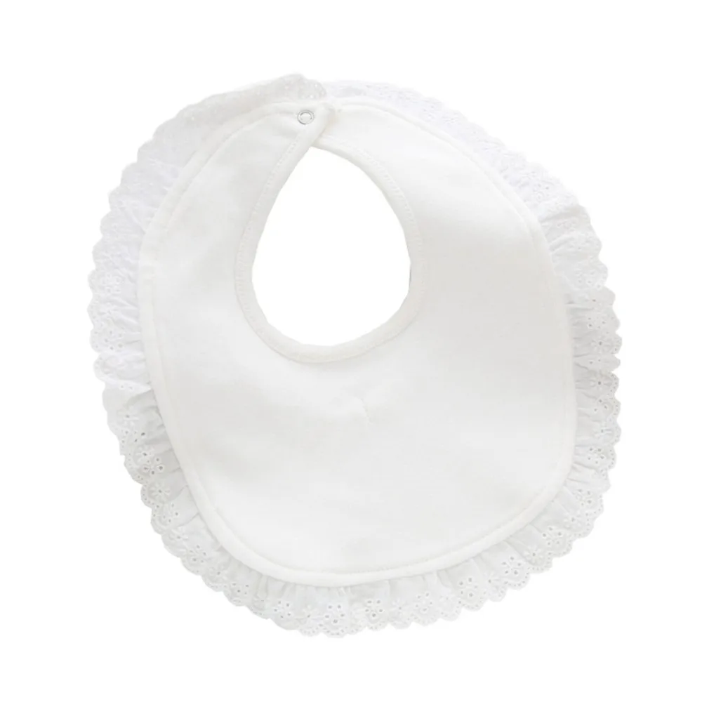 Baby Bib double - sided White Gauze Saliva Towel Lace Princess Wind Bib Baby Princess Sweet Burp Cloth Waterproof