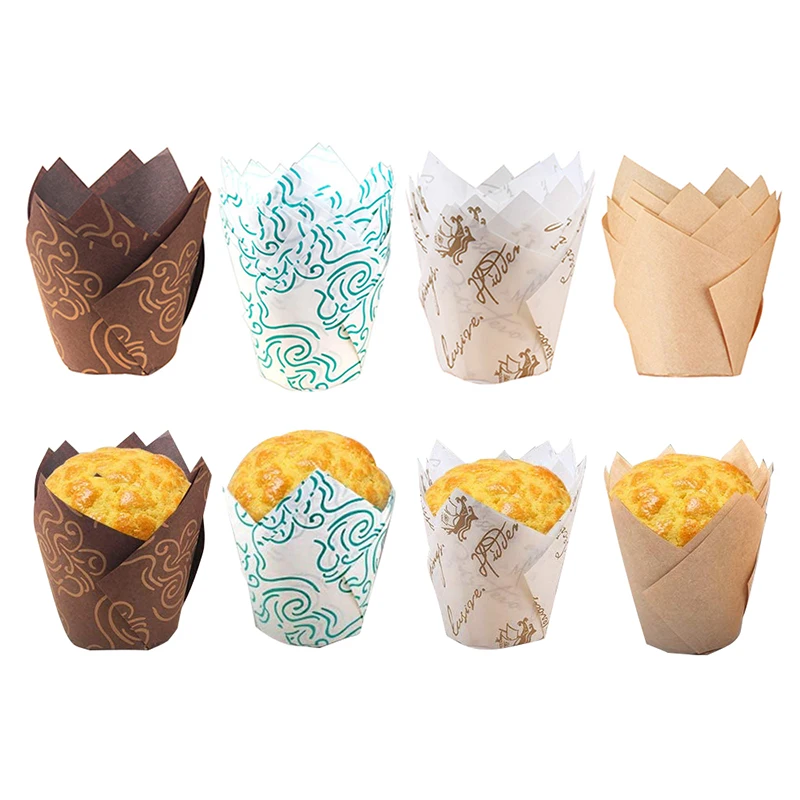 50PCS Cupcake Paper Cups Cupcake Liner Baking Oil Proof Cup Wedding Birthday Party Cake Wrapper Decoration Tool