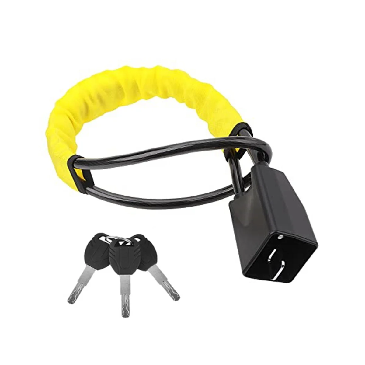 

Steering Wheel Lock Safety Belt Lock Anti-Theft Device Steering Wheel Locks for Car SUV Cart Vehicle - Yellow