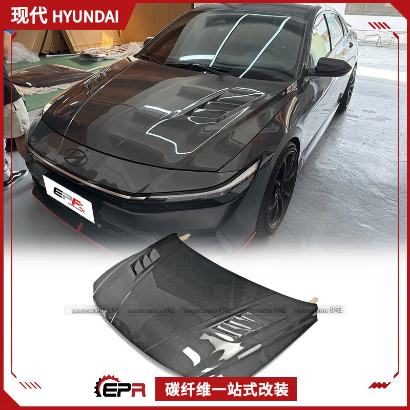 

Подходит для Hyundai Elantra N 20223 + латевые модели, передний капот из углеродного волокна, модели EPA, капот