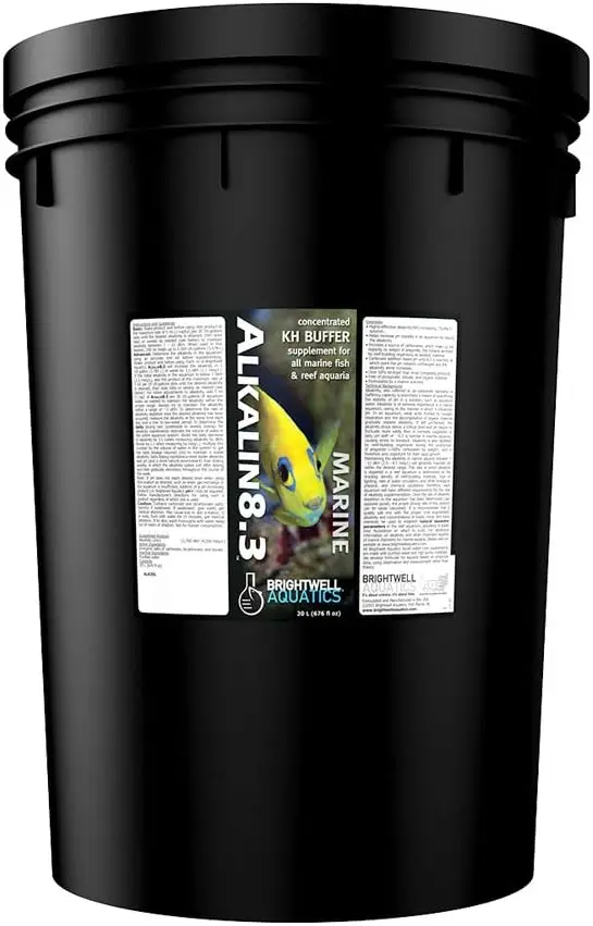 -Suplemento Buffer concentrado KH alcalino 8,3, para todos los peces marinos y arrecife Aquaria, tratamientos de agua de Acuario, 5,28 GAL