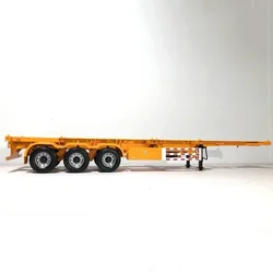 1/24 Scale Container Accessories Semi-trailer Model Alloy Trailer Transport Vehicle Model Tool Show Gift Collection