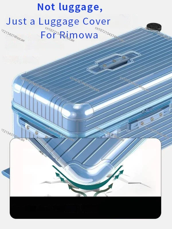 Transparent Cover Applicable for Rimowa Clear Suitcase Protective Cover Essential Trunk Plus 31 33 Inch Rimowa Luggage Cover