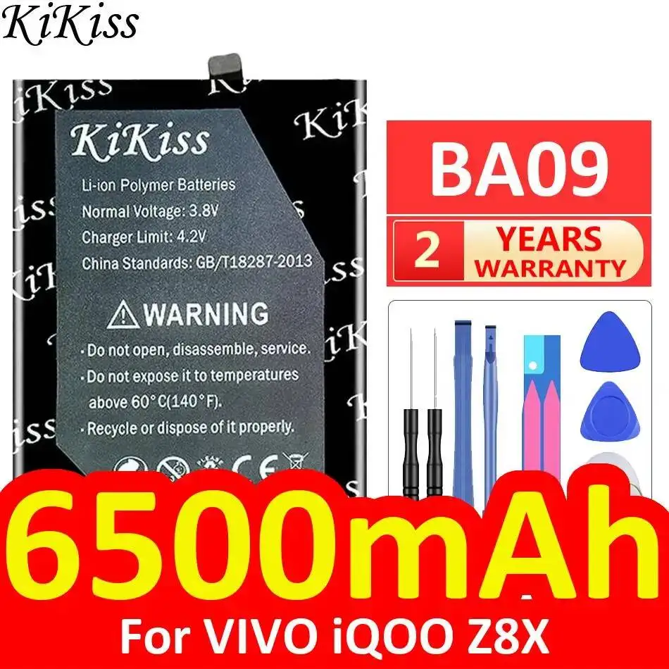 

BA09 Аккумулятор мобильного телефона 6500 мАч для Vivo Iqoo Z8X, долговечный большой емкости
