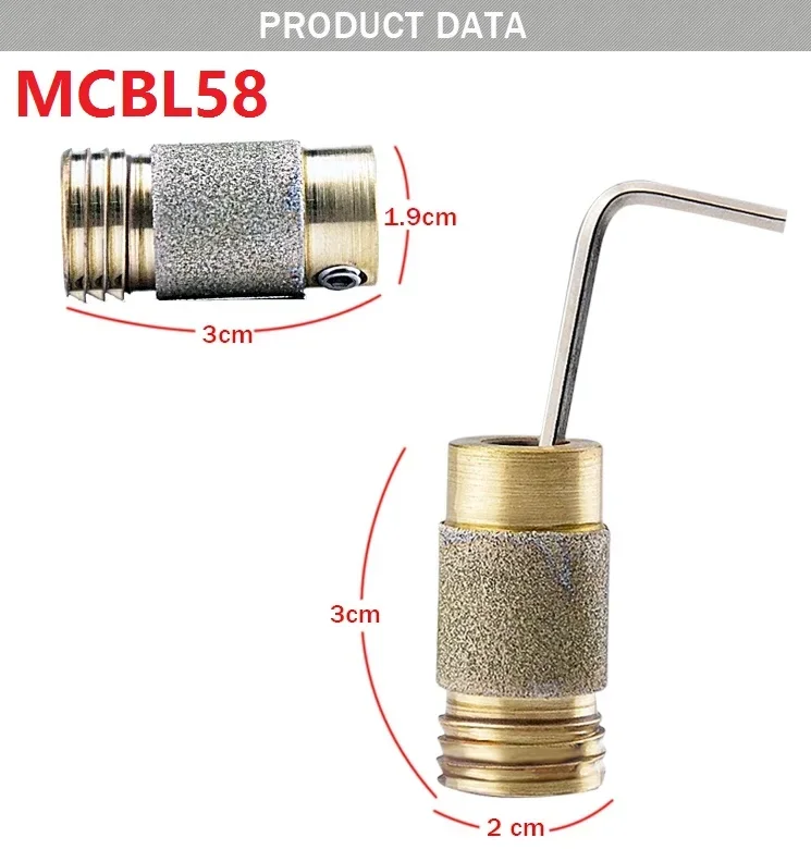 MCBL1/MCBL58 Replacement Grinding Bit for Stained Glass Grinding Machine Standard Diamond Grinder Copper Bit