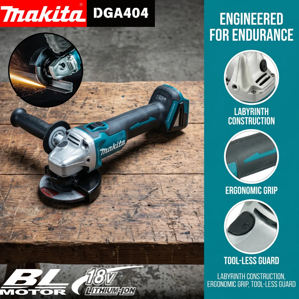 Industrial Tools - Makita DGA404 18V Brushless Cordless Angle